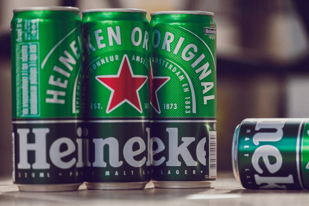 Heineken Beer Cans